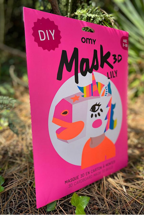 Masque 3D en carton LILY OMY Masque 3D en carton LILY OMY