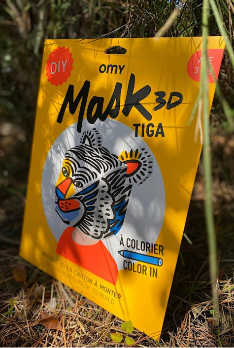 Masque 3D en carton TIGA OMY Masque 3D en carton TIGA OMY