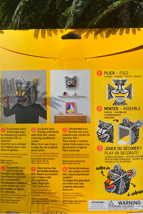 Masque 3D en carton TIGA OMY Masque 3D en carton TIGA OMY
