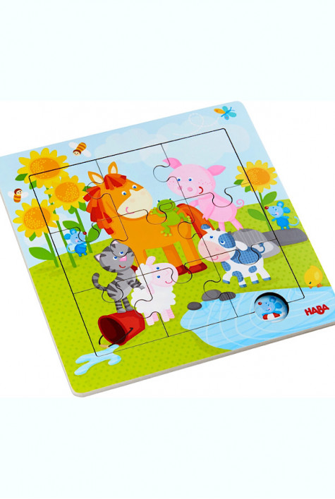 Puzzle cadre amis des animaux HABA