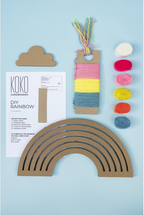 DIY Rainbow donut KOKO CARDBOARDS