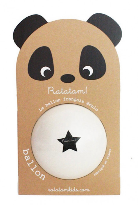 Balle Panda blanc 12 cm RATATAM