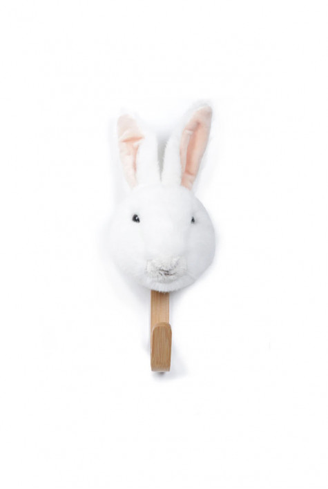 Porte-manteau Mini lapin blanc WILD AND SOFT Porte-manteau Mini lapin blanc WILD AND SOFT