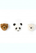 Coffret 3 mini têtes Ours WILD AND SOFT Coffret 3 mini têtes Ours WILD AND SOFT