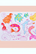 Mini set de table à colorier + 4 feutres Sirène SUPERPETIT Mini set de table à colorier + 4 feutres Sirène SUPERPETIT