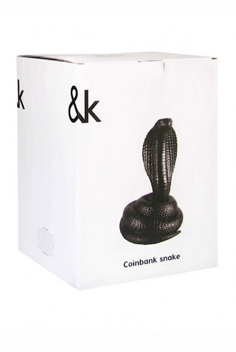 tirelire serpent noir Klevering