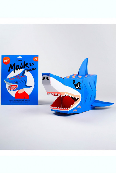Mask 3D en carton Sharky OMY
