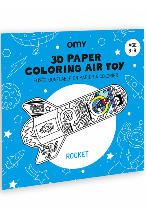 Jouet gonflable à colorier Air Toy Rocket OMY