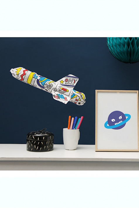 Jouet gonflable à colorier Air Toy Rocket OMY