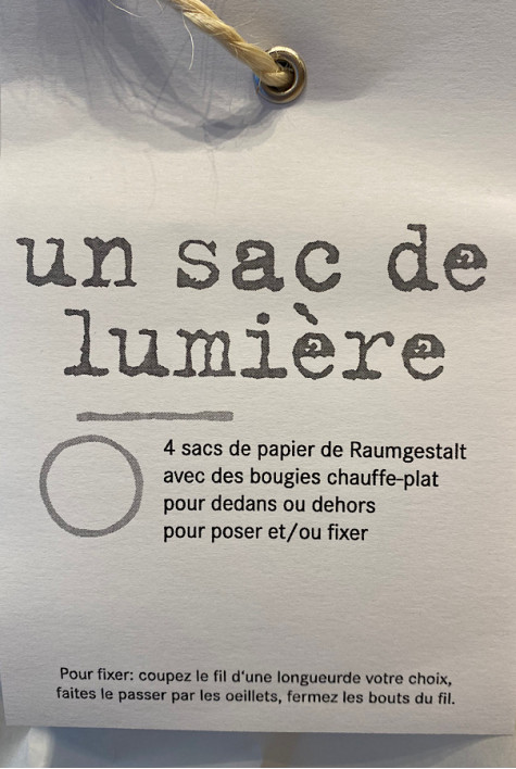 Un sac de lumière blanc RAUMGESTALT