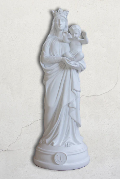 Statuette Vierge Bonne Mère Blanc Atlantic J'AI VU LA VIERGE