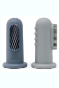 2 brosses à dents au doigt en silicone tradewinds stone MUSHIE 2 brosses à dents au doigt en silicone tradewinds stone MUSHIE