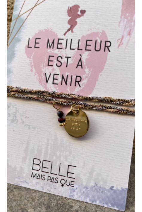 Bracelet message "Meilleur" BELLE MAIS PAS QUE