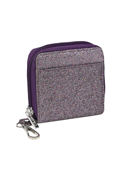 Porte monnaie paillettes violet CARAMEL ET CIE