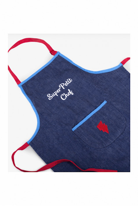 Tablier en denim pour les apprentis cuisiniers/artistes SUPERPETIT