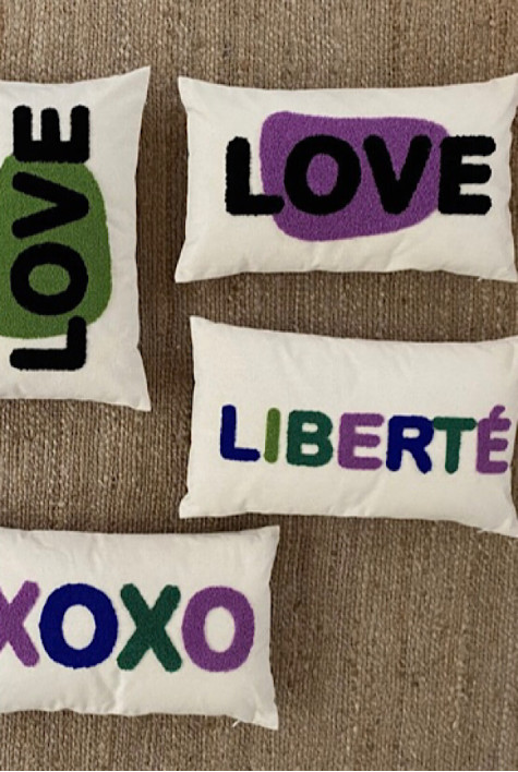 Coussin Influence vert Liberté OPJET