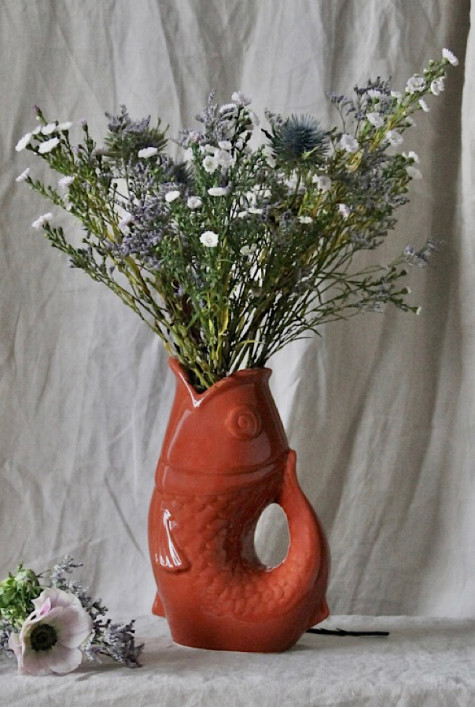 Vase poisson en céramique Terracotta OPJET