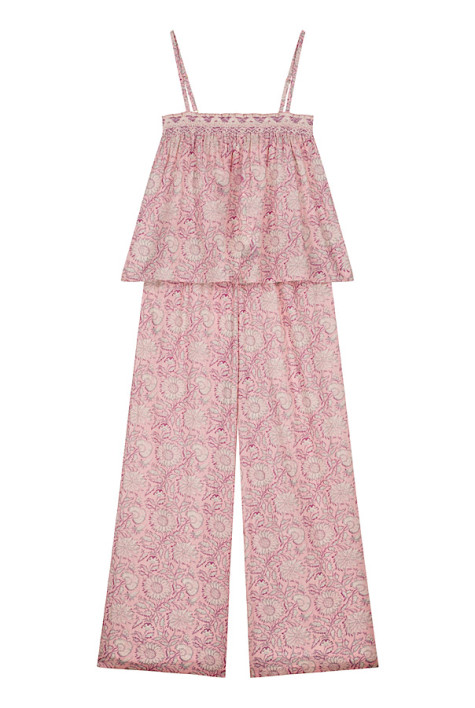 Pyjama Minalon Pink daisy garden LOUISE MISHA