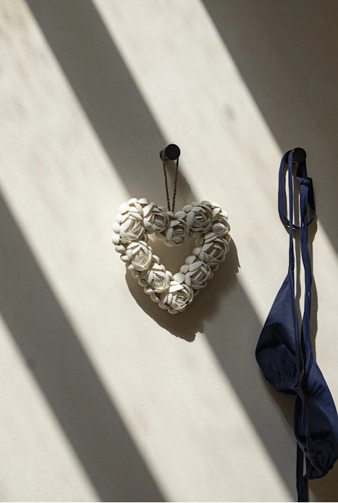 Coeur en coquillage White taille L