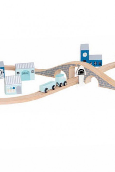 Circuit de voiture bleu ELEMENTS FOR KIDS/JABADABADO