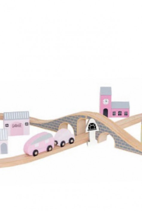 Circuit de voiture rose ELEMENTS FOR KIDS/JABADABADO